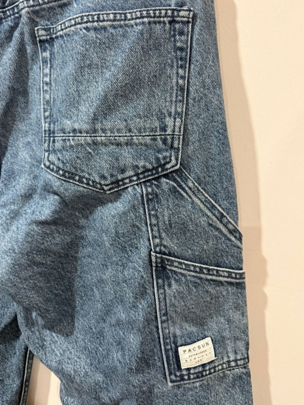 PacSun Baggy Carpenter Jeans 32x32 Medium Wash Utility Denim - Picture 7 of 15